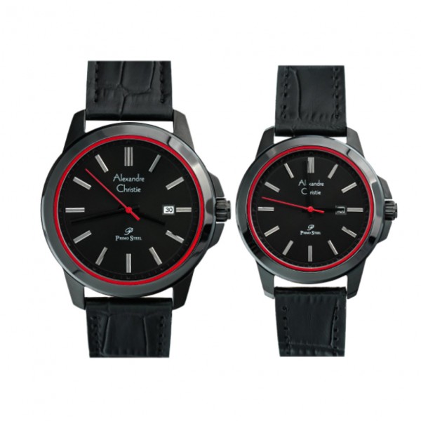 Alexandre Christie AC 1017 Black Red Couple